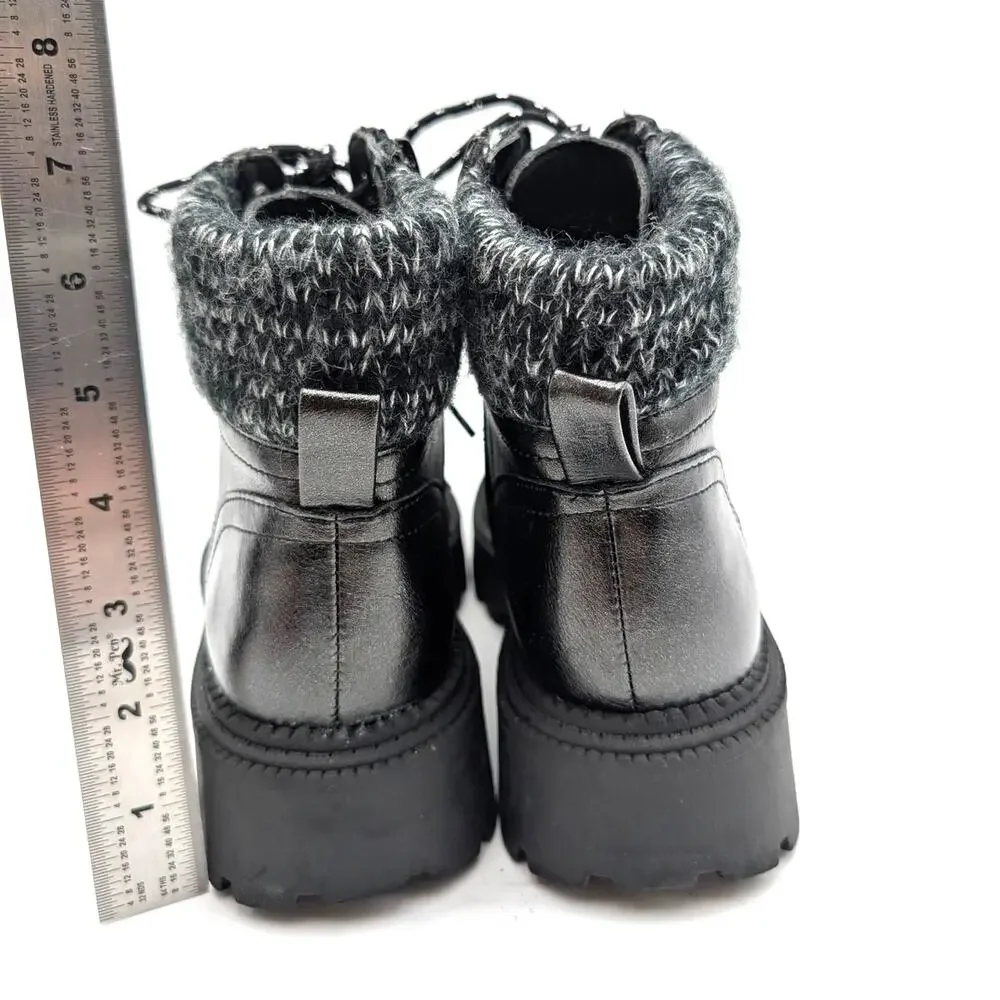 DV Dolce Vita Kamilla Lace-Up Fashion Boots Girl’s Black Size US3